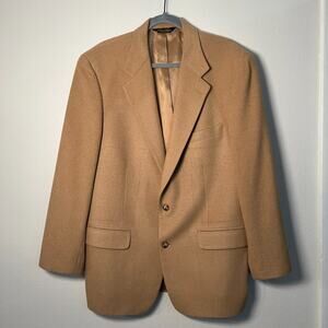 Brooks Brothers 43R Camel Hair Blazer – 100% Camel Hair – Classic Fit – Tan